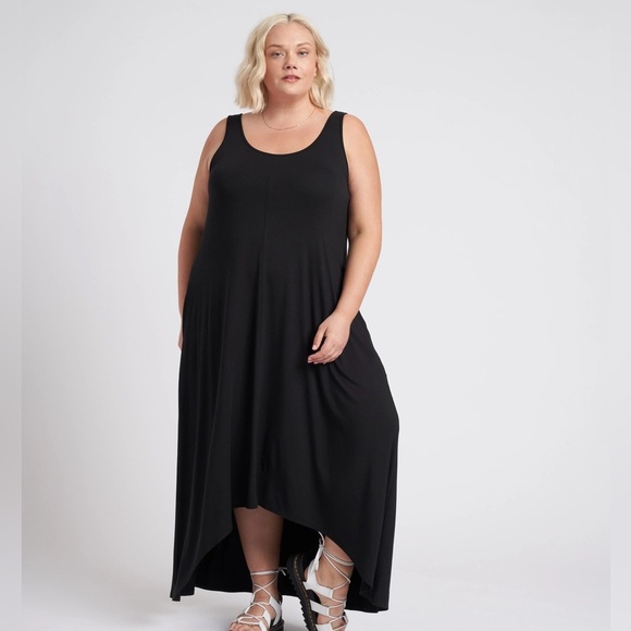 ✨ Universal Standard Athena Divine Jersey Dress - Black - Picture 1 of 15